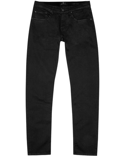 7 For All Mankind Slimmy Tapered Luxe Performance+ Jeans - Black