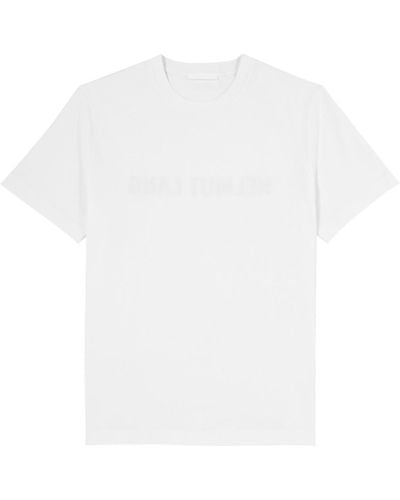 Helmut Lang Logo-Print Cotton T-Shirt - White