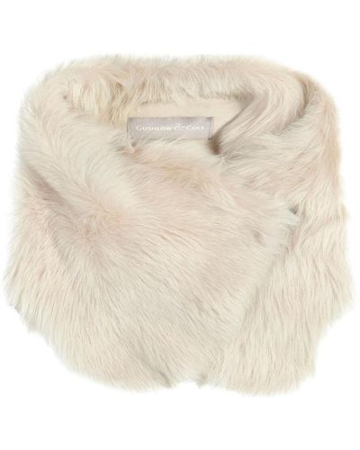 Gushlow & Cole Two Button Shearling Snood Scarf - Natural