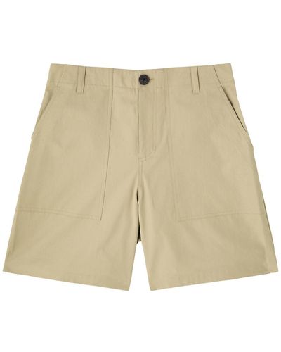 FRAME Patch Traveller Cotton Shorts - Natural