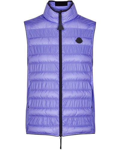 Moncler Lautaret Quilted Shell Gilet - Purple