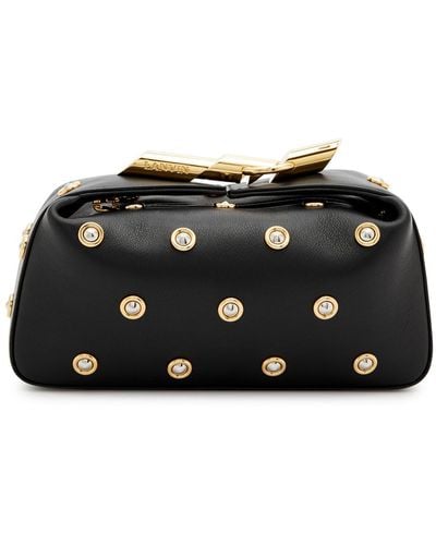 Lanvin Haute Sequence Embellished Leather Clutch - Black