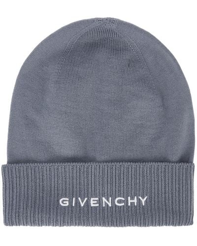Givenchy Logo-embroidered Wool Beanie - Grey