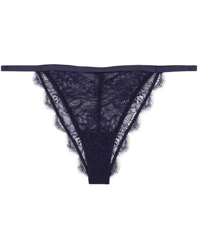 Love Stories Charlotte Lace Thong - Blue