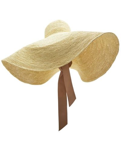 Sensi Studio Glamour Wide Straw Sun Hat - Natural