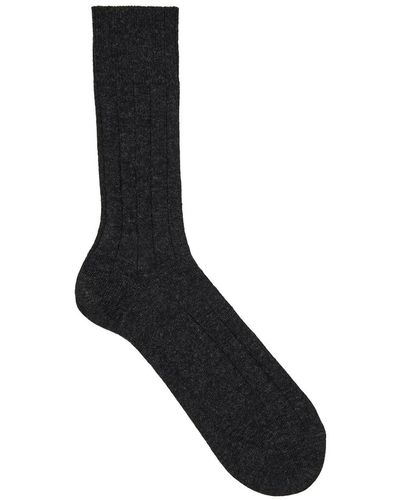 FALKE Lhasa Wool And Cashmere-blend Socks - Black