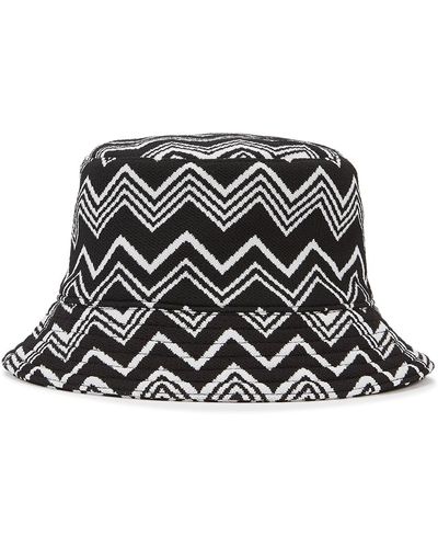 Missoni Zigzag Monochrome Terry Bucket Hat - Black
