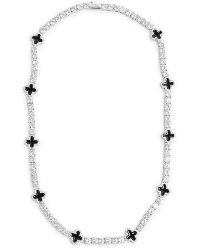 CERNUCCI Crystal-Embellished Tennis Chain Necklace - White