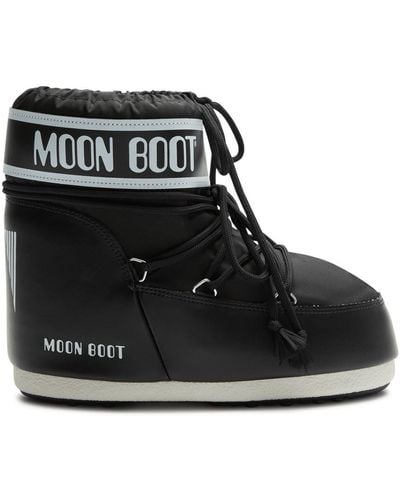 Moon Boot Icon Low 2 Lace-up Nylon Snow Boots - Black