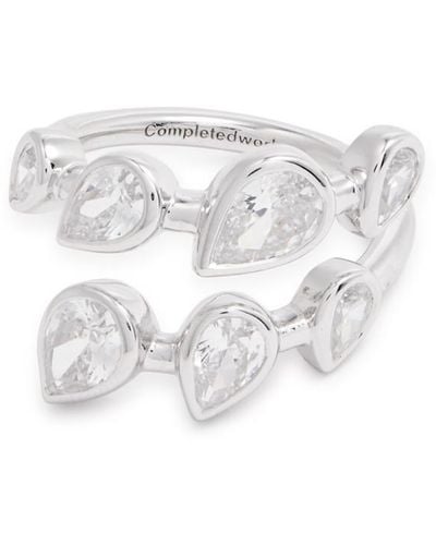 Completedworks Arc Rhodium-Plated Ring - White