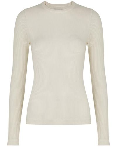 Citizens of Humanity Bina Ribbed Stretch-jersey Top - Natural