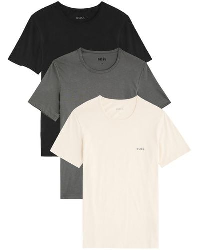 BOSS Cotton T-Shirts - Black