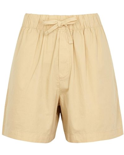Tekla Poplin Pyjama Shorts - Natural