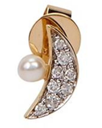 Anissa Kermiche Moon 9kt -plated Stud Earring - White