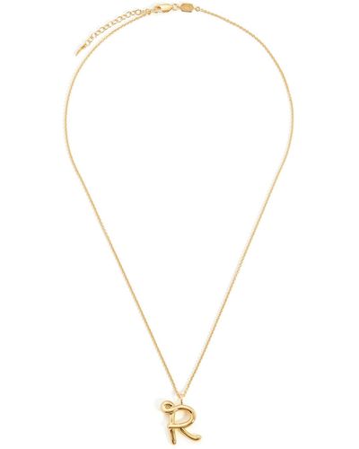 Missoma R Initial 18kt -plated Necklace - White