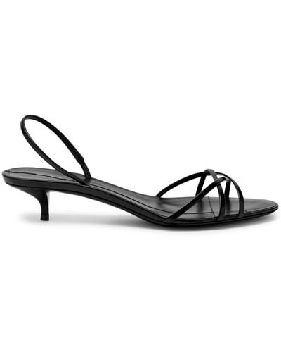 The Row Harlow 35 Leather Slingback Sandals - Black
