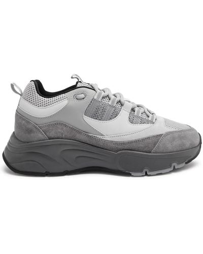 Cleens Aero Runner Paneled Mesh Sneakers - Gray