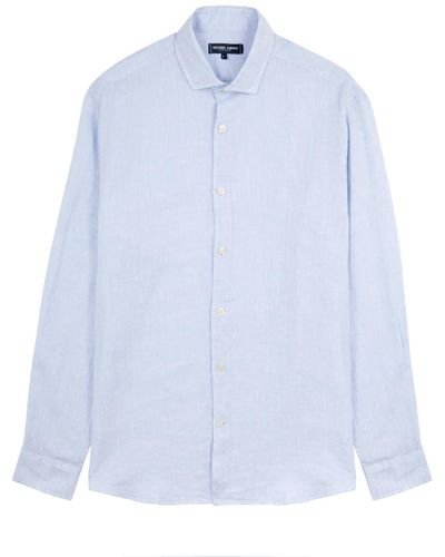 Frescobol Carioca Antonio Linen Shirt - Blue