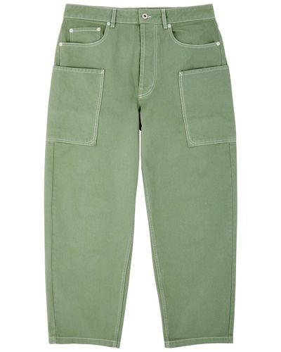 KENZO Carpenter Straight-Leg Cargo Jeans - Green
