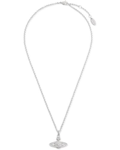 Vivienne Westwood Mini Bas Relief Orb Necklace - Blue