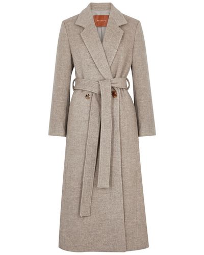 Rejina Pyo Gracie Belted Wool-blend Coat - Natural
