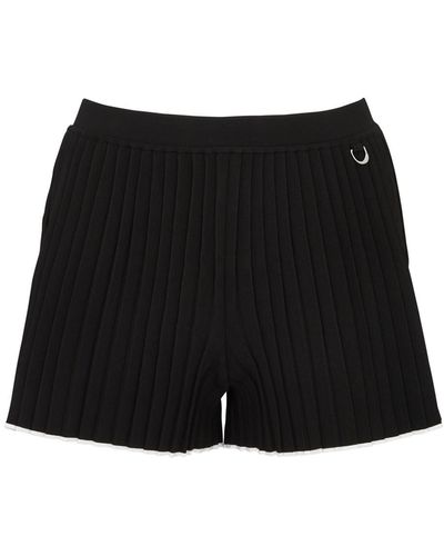 Jacquemus Le Short Maille Plissé Knitted Shorts - Black