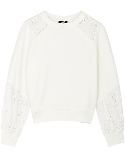 PAIGE Vivi Paneled Cotton Sweatshirt - White