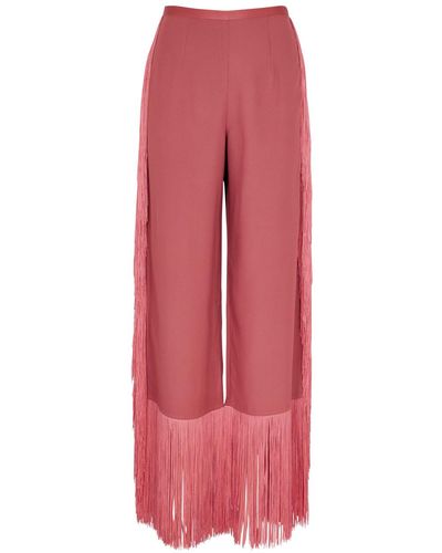 ‎Taller Marmo Nevada Fringed Wide-leg Pants - Pink