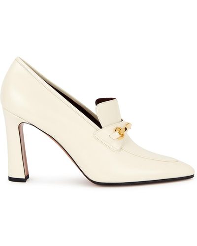 The Row Lady Loafer 90 Leather Pumps - White