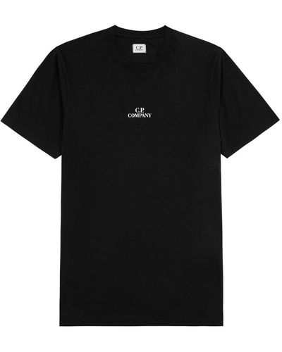 C.P. Company Logo-Print Cotton T-Shirt - Black
