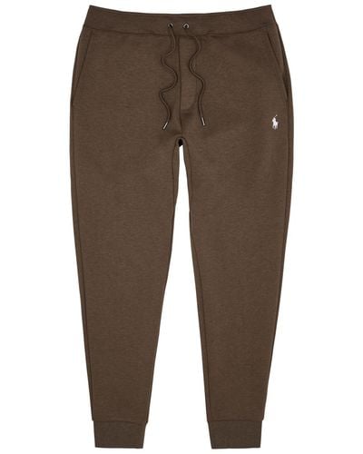 Polo Ralph Lauren Logo-embroidered Jersey Sweatpants - Brown