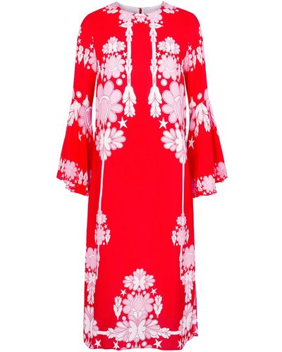 Borgo De Nor Astoria Printed Midi Dress - Red