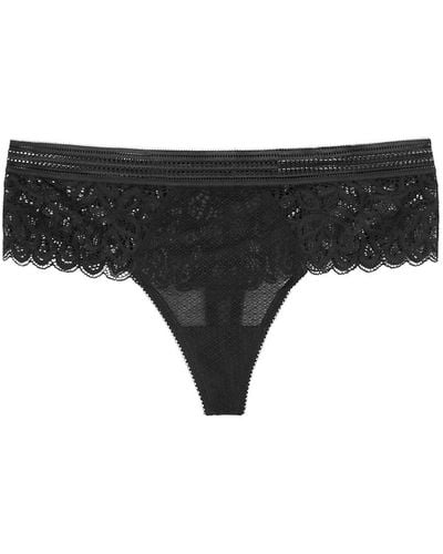 Wacoal Raffine Lace Thong - Black