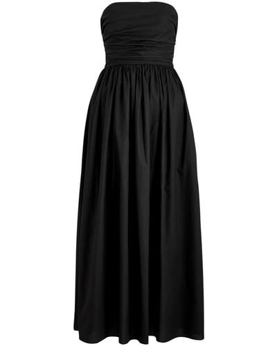 Matteau Strapless Cotton Midi Dress - Black