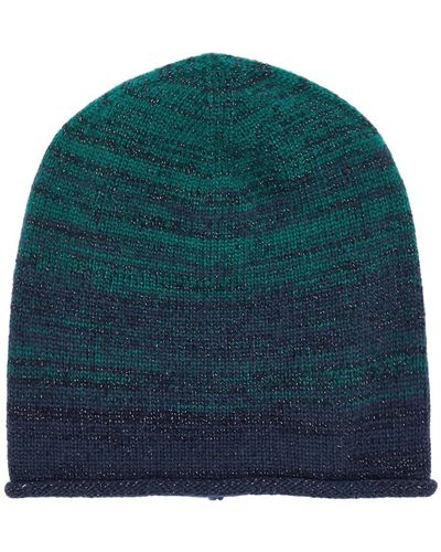Inverni Metallic-weave Wool-blend Beanie - Green