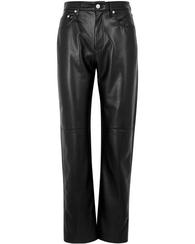 Nanushka Vinni Faux Leather Trousers - Grey
