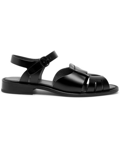 Hereu Ancora Leather Sandals - Black
