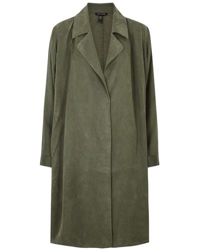 Eileen Fisher Brushed Twill Coat - Green