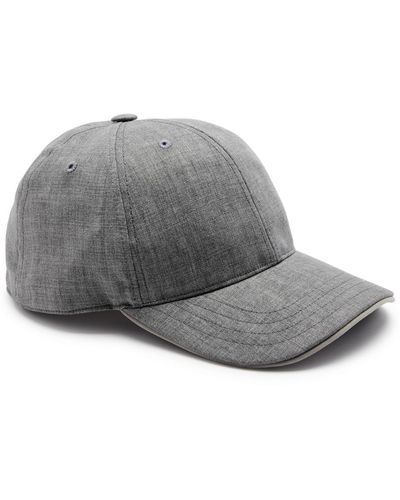 Herno Linen Cap - Gray