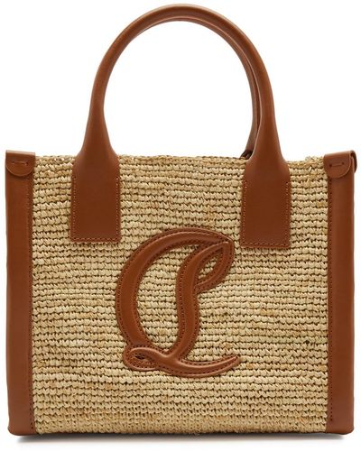 Christian Louboutin By My Side Mini Raffia Tote - Brown