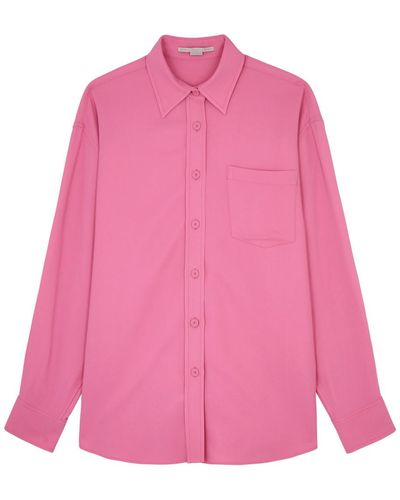 Stella McCartney Oversized Stretch-crepe Shirt - Pink