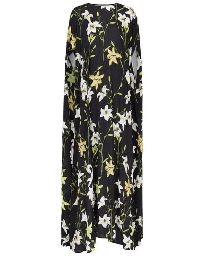 BERNADETTE Eleonore Floral-embellished Maxi Dress - Black