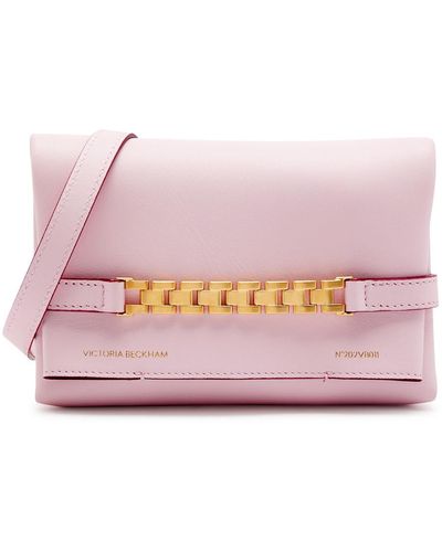 Victoria Beckham Chain Mini Leather Pouch - Pink