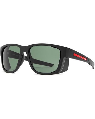 Prada Linea Rossa Square-frame Sunglasses - Green