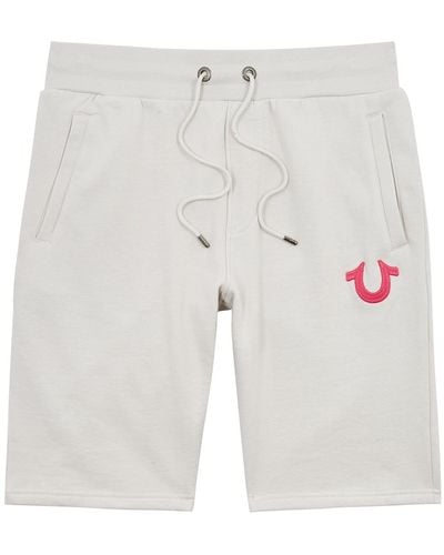 True Religion Logo-embroidered Jersey Shorts - White