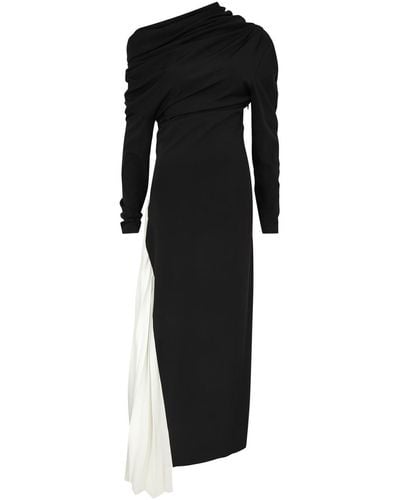 A.W.A.K.E. MODE Asymmetric Stretch-Jersey Maxi Dress - Black