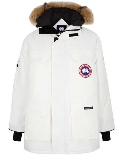 Canada Goose Expedition Fur-trimmed Arctic-tech Parka - White