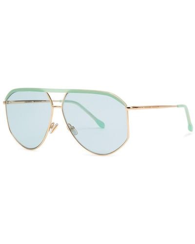 Isabel Marant The Wild Aviator-Style Sunglasses - Blue