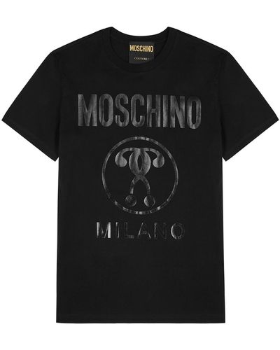 Moschino Logo-print Cotton T-shirt - Black