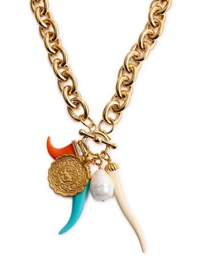 Kenneth Jay Lane Charm-Embellished Chain Necklace - Metallic